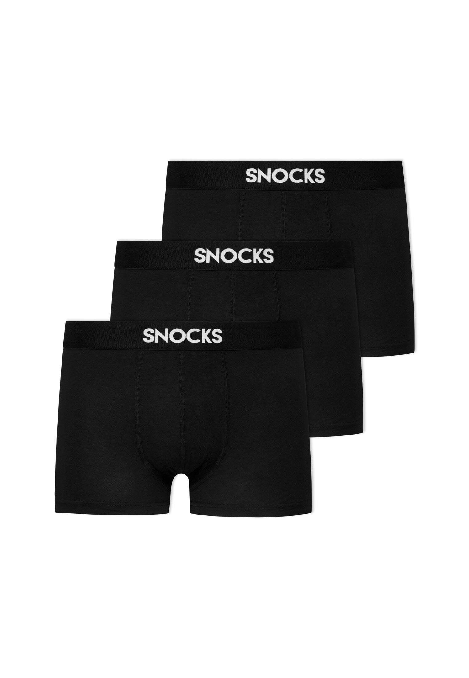 Snocks Boxershorts aus Bio-Baumwolle Unterhose Herren - Schwarz