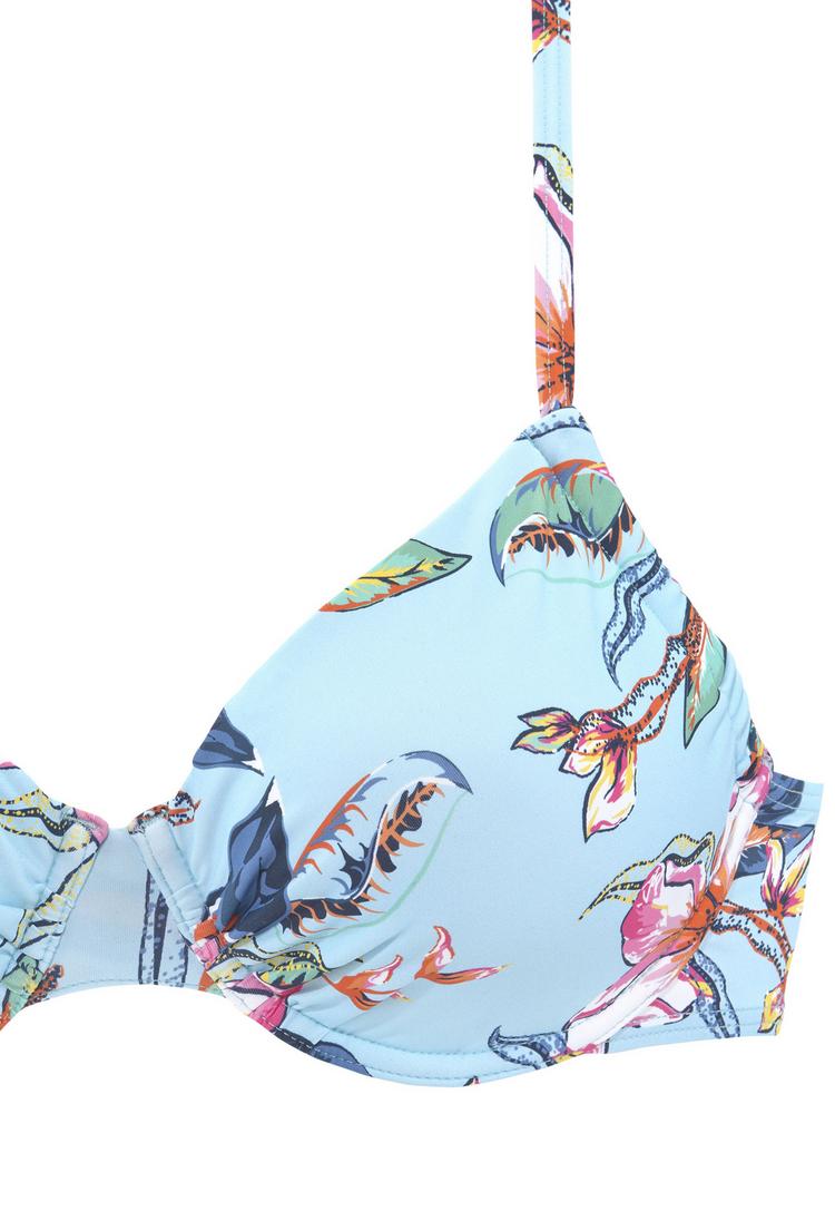 Lascana Lascana B&uuml;gel-Bikini-Top Bikini Oberteil Damen - hellblau-bedruckt - 5 | SportScheck