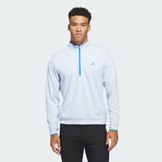 Rückansicht von adidas Lightweight Half-Zip Oberteil Sweatshirt Herren Crystal Sky