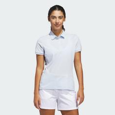 Rückansicht von adidas Ultimate365 Tour Twistknit Poloshirt Funktionsshirt Damen Crystal Sky