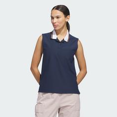 Rückansicht von adidas Beyond Twistknit Poloshirt Poloshirt Damen Collegiate Navy / Dusky Orange