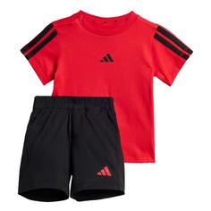 adidas Essentials Kids T-Shirt-Set Trainingsanzug Kinder Pure Ruby / Black