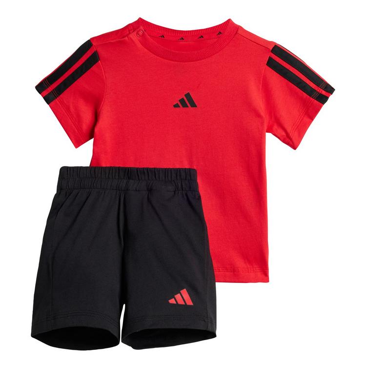 adidas adidas Essentials Kids T-Shirt-Set Trainingsanzug Kinder - Pure Ruby / Black - 0 | SportScheck