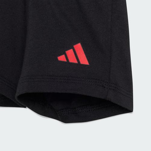 Rückansicht von adidas Essentials Kids T-Shirt-Set Trainingsanzug Kinder Pure Ruby / Black