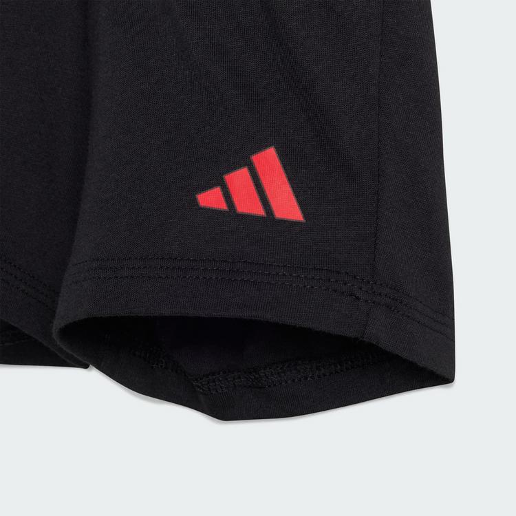 adidas adidas Essentials Kids T-Shirt-Set Trainingsanzug Kinder - Pure Ruby / Black - 0 | SportScheck