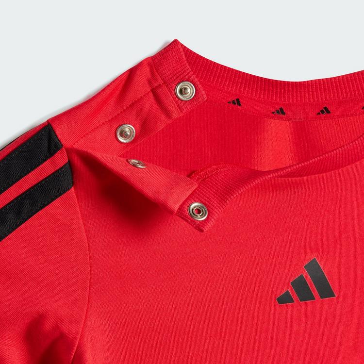 adidas adidas Essentials Kids T-Shirt-Set Trainingsanzug Kinder - Pure Ruby / Black - 1 | SportScheck