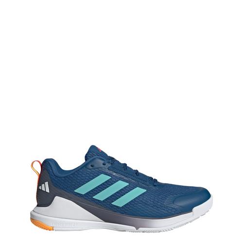 Rückansicht von adidas Novaflight 2 Indoor Schuh Hallenschuhe Dusky Petrol / Flash Aqua / Core Black