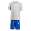 adidas Essentials Kids T-Shirt-Set Trainingsanzug Kinder - Medium Grey Heather / White