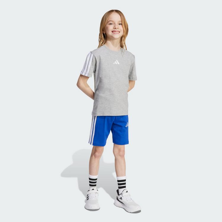 adidas adidas Essentials Kids T-Shirt-Set Trainingsanzug Kinder - Medium Grey Heather / White - 0 | SportScheck