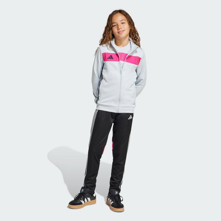 adidas adidas Tiro 25 Essentials Kids Trainingsanzug Trainingsanzug Kinder - Clear Grey / Real Magenta - 0 | SportScheck