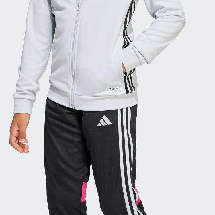 adidas adidas Tiro 25 Essentials Kids Trainingsanzug Trainingsanzug Kinder - Clear Grey / Real Magenta - 1 | SportScheck