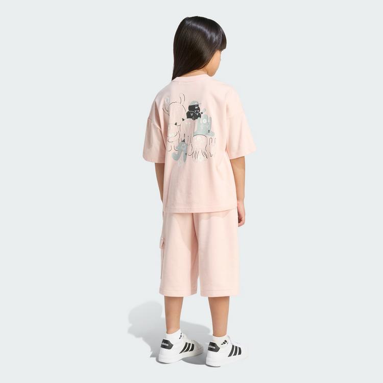adidas adidas TIRO_NSTER T-SHIRT SET Trainingsanzug Kinder - Blush Pink / White - 1 | SportScheck