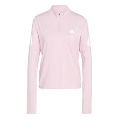 adidas adi365 Iconic Running 1/2 Zip Jumper Langarmshirt Damen Clear Pink