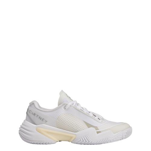 Rückansicht von adidas adidas by Stella McCartney Barricade Fitnessschuhe Damen Cloud White / Almond Milk-Smc / Willow Grey