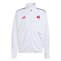 adidas Frankreich Rugby Anthem Jacke Trainingsanzug Herren White