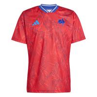 adidas Frankreich Rugby Prematch Jersey Funktionsshirt Herren - Collegiate Red