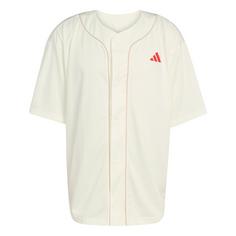 adidas STADIUM MESH BASEBALLSHIRT T-Shirt Herren Off White / Crystal Linen / Pure Ruby