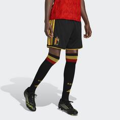 Rückansicht von adidas Belgien 26 Heimshorts Fußballshorts Herren Black / Bold Gold