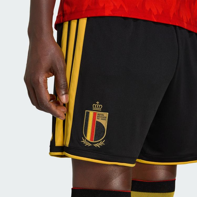 adidas adidas Shorts Belgium 26 Home Fu&szlig;ballshorts Herren - Black / Bold Gold - 1 | SportScheck
