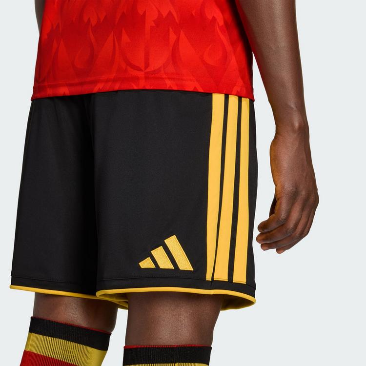 adidas adidas Shorts Belgium 26 Home Fu&szlig;ballshorts Herren - Black / Bold Gold - 3 | SportScheck