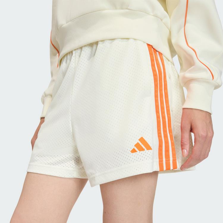adidas adidas STADIUM MESH SHORTS Funktionsshorts Damen - Off White / Pure Orange - 0 | SportScheck