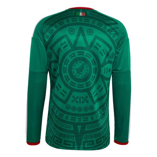 Rückansicht von adidas Mexiko 26 Langärmeliges Heimtrikot Fußballtrikot Herren Bold Green
