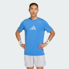 Rückansicht von adidas Tennis Category Graphic T-Shirt T-Shirt Herren Ray Blue