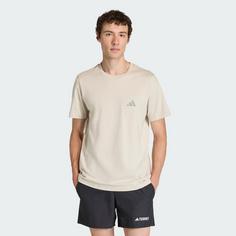 Rückansicht von adidas TERREX MOUNTAIN T-SHIRT MIT GRAFIK Kletterschuhe Herren Beige
