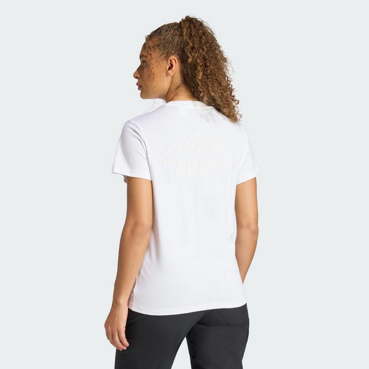 adidas adidas TERREX MOUNTAIN GRAFIK T-SHIRT Slipper Damen - White - 1 | SportScheck