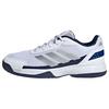 adidas Crazyquick Kids Padelschuh Tennisschuhe Kinder - Cloud White / Silver Metallic / Dark Blue