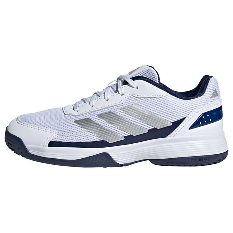 adidas adidas Crazyquick Kids Padelschuh Tennisschuhe Kinder - Cloud White / Silver Metallic / Dark Blue - 0 | SportScheck