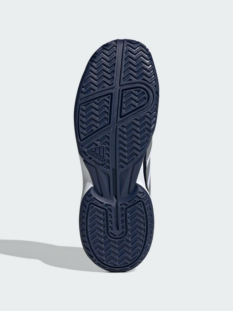 adidas adidas Crazyquick Kids Padelschuh Tennisschuhe Kinder - Cloud White / Silver Metallic / Dark Blue - 2 | SportScheck