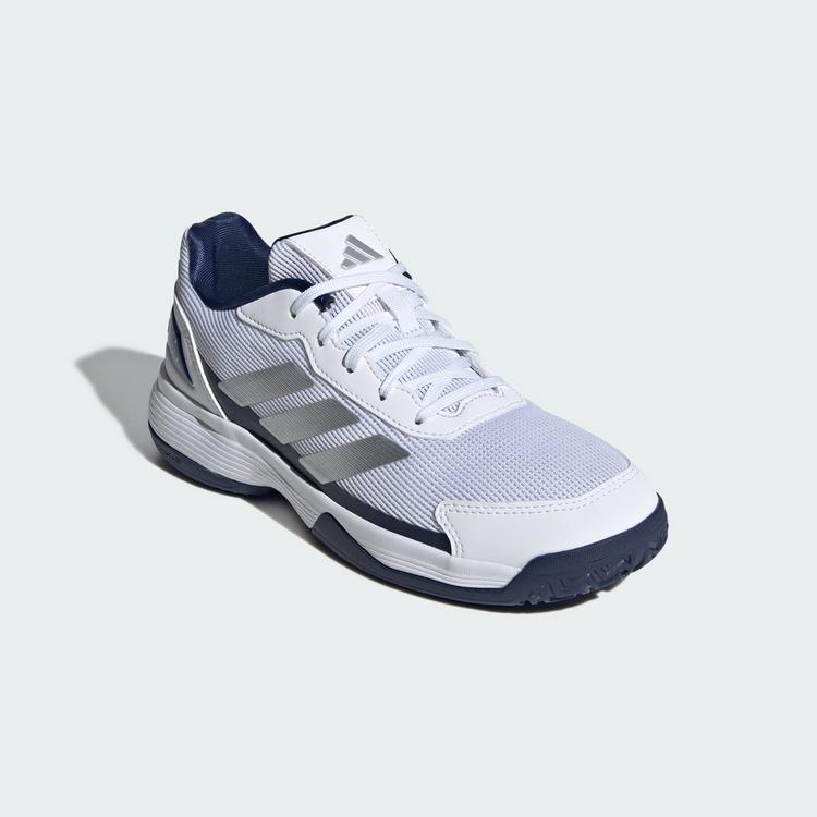 adidas adidas Crazyquick Kids Padelschuh Tennisschuhe Kinder - Cloud White / Silver Metallic / Dark Blue - 3 | SportScheck