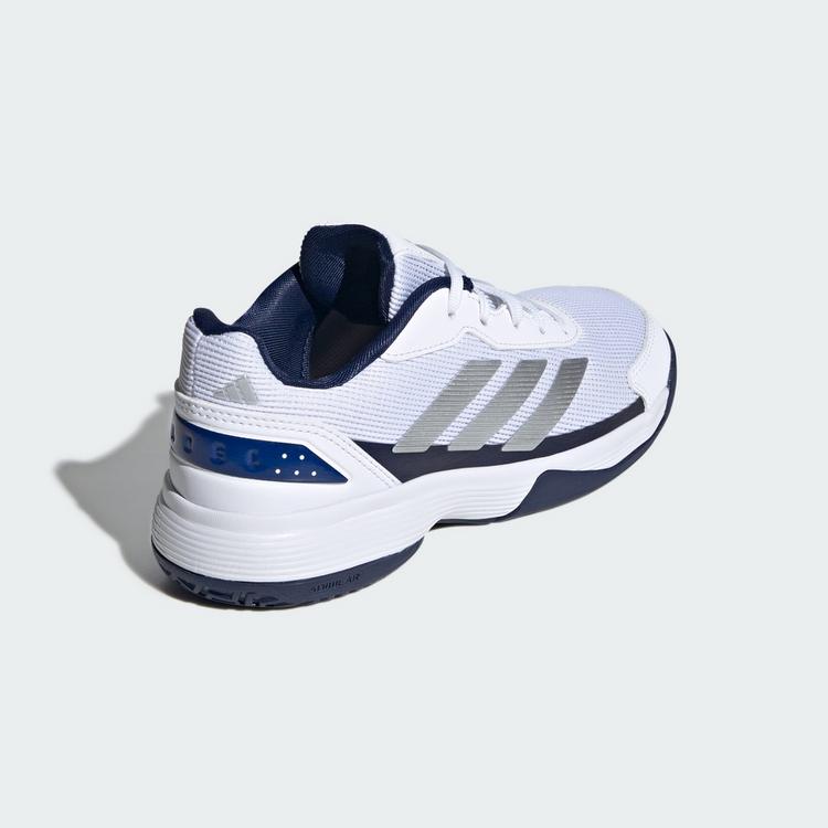 adidas adidas Crazyquick Kids Padelschuh Tennisschuhe Kinder - Cloud White / Silver Metallic / Dark Blue - 4 | SportScheck