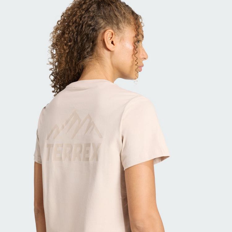 adidas adidas TERREX MOUNTAIN GRAFIK T-SHIRT Slipper Damen - Wonder Taupe - 1 | SportScheck
