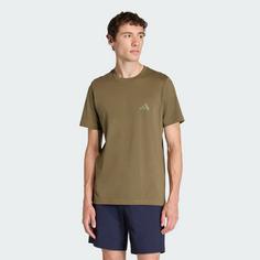 Rückansicht von adidas TERREX MOUNTAIN T-SHIRT MIT GRAFIK Kletterschuhe Herren Olive Strata