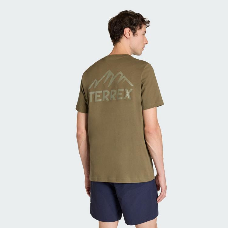 adidas adidas TERREX MOUNTAIN T-SHIRT MIT GRAFIK Kletterschuhe Herren - Olive Strata - 1 | SportScheck