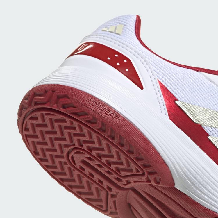 adidas adidas Crazyquick Kids Padelschuh Tennisschuhe Kinder - Cloud White / Ice Gold Met. / Cloud White - 6 | SportScheck