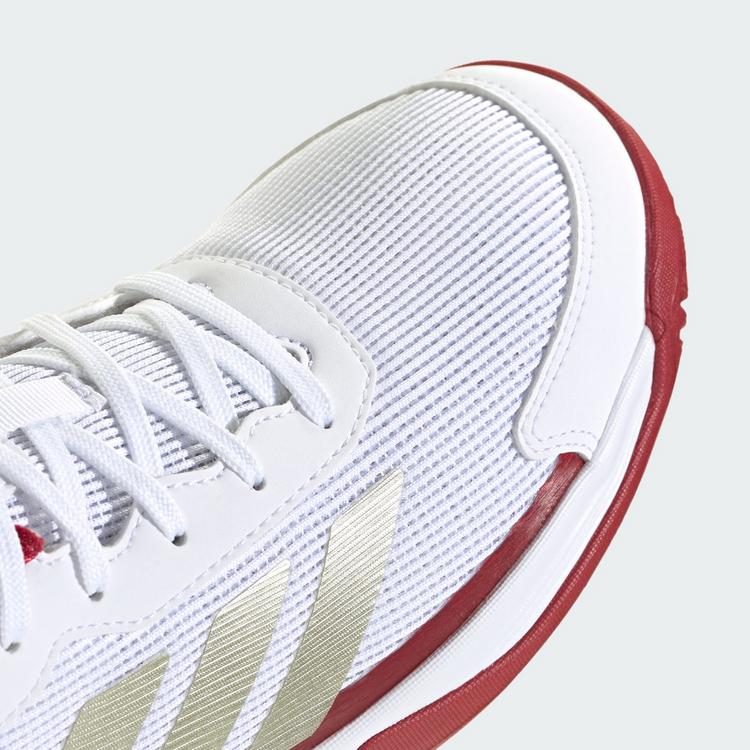 adidas adidas Crazyquick Kids Padelschuh Tennisschuhe Kinder - Cloud White / Ice Gold Met. / Cloud White - 7 | SportScheck