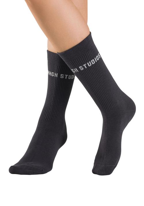 Rückansicht von Copenhagen Studios Tennissocken Sportsocken anthrazit weiß