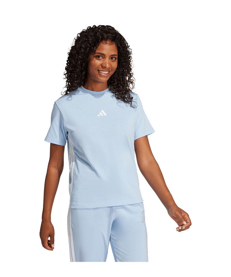 adidas adidas Essentials 3 Stripes T-Shirt Damen Laufshirt Damen - blauweiss - 1 | SportScheck