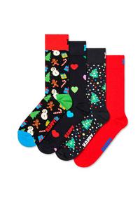 Happy Socks 4-Pack Christmas Socks Gift Set Socken - schwarz