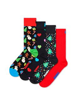 Happy Socks 4-Pack Christmas Socks Gift Set Freizeitsocken schwarz