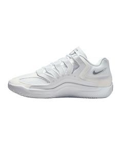 Rückansicht von Nike KD18 Triple Weiß Hallenschuhe Herren weiss