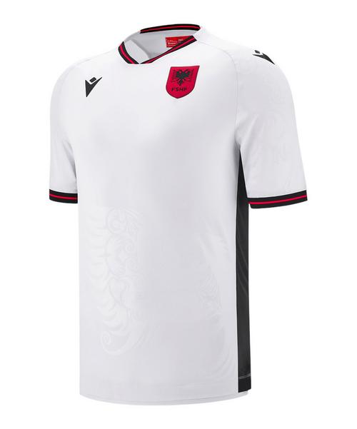 macron Albanien Trikot Away 2025 Wei&szlig; Trikot Herren