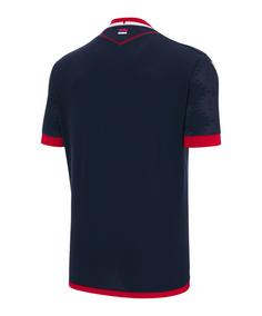 Rückansicht von macron er Stern Belgrad Trikot Away 2025/2026 Fußballtrikot Herren blau