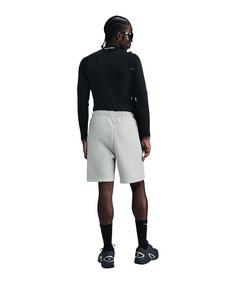 Rückansicht von Nike Inter Mailand Tech Fleece Short Fußballshorts Herren graublau