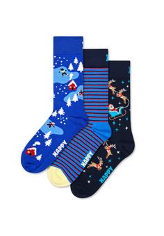 Happy Socks 3-Pack Holiday Navy Socks Gift Set Freizeitsocken blue