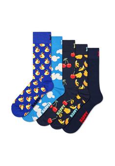 Happy Socks 5-Pack Classic Rubber Duck Mix Socks Freizeitsocken blue
