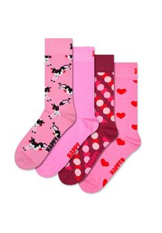 Happy Socks 4-Pack Pink Socks Gift Set Freizeitsocken pink